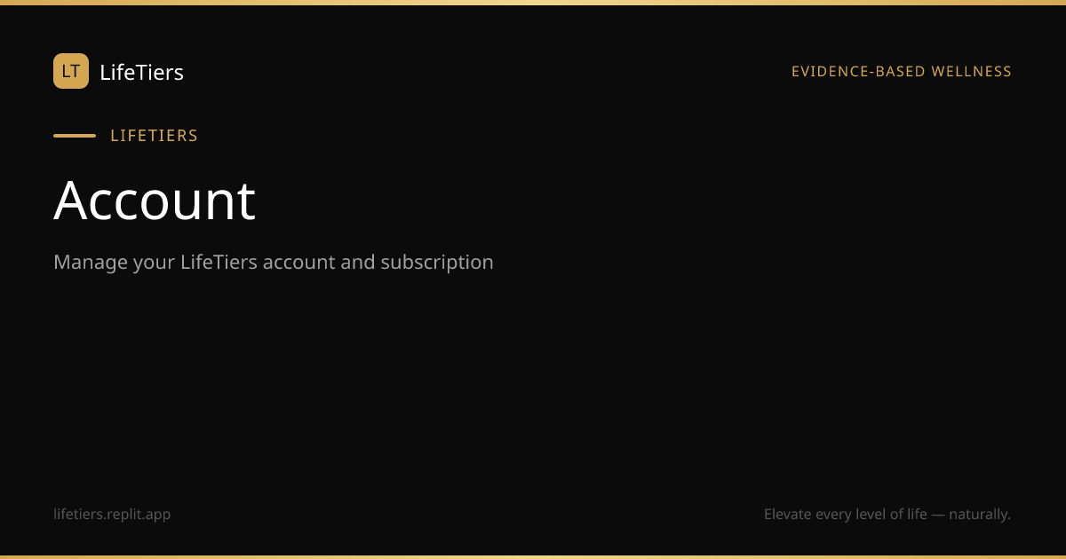 Account - LifeTiers